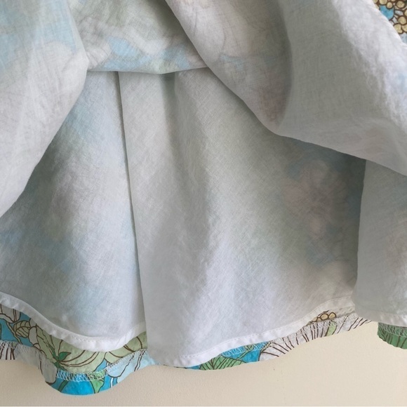 GAP Vintage Y2K Fairycore Knee Length A-line Skirt Seersucker Floral Print Sz 2 - Picture 8 of 11